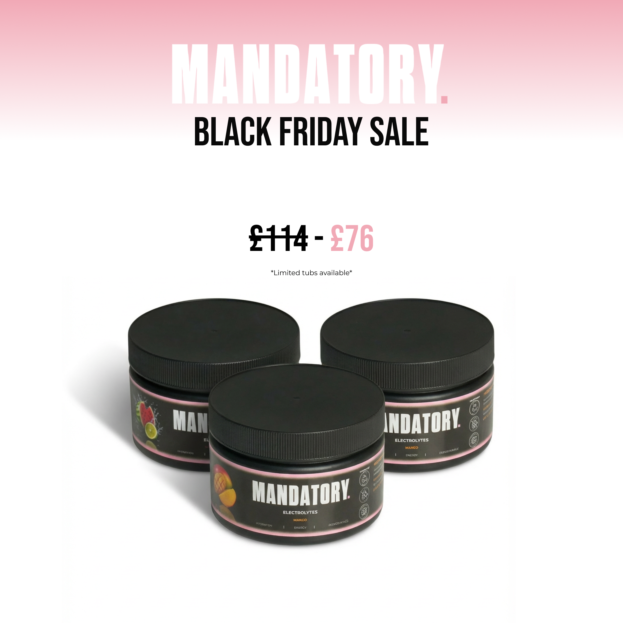 BUY 2 TUBS GET 1 FREE